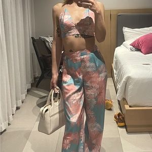2 Piece Tropical Pant Set
